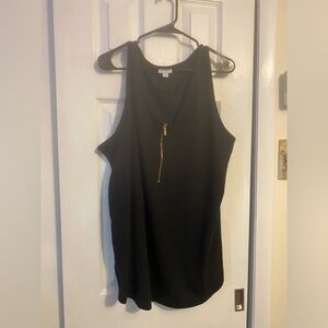 Lularoe black Rachel zip tank.